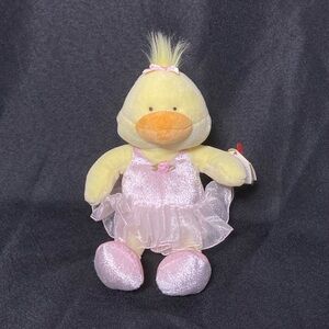 ⭐️ Vintage 2005 Allegro The Ballerina Duckling Ty Beanie Baby Pink Tutu